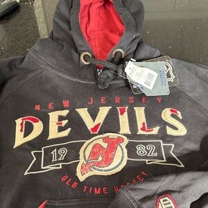 New Jersey Devils Kids Hoodie - Black and Red